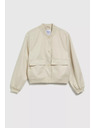 Moodo Bež bombažna jakna z žepi Moodo