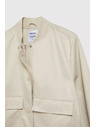 Moodo Bež bombažna jakna z žepi Moodo