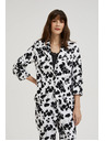 Moodo Suknjič s 3/4 rokavi črno-bel Moodo