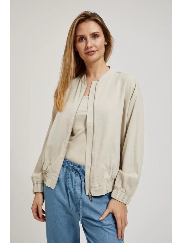 Moodo Bež bombažna jakna Moodo
