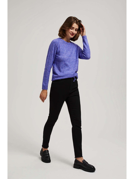 Moodo Črne ozke kavbojke s srednjim pasom Moodo