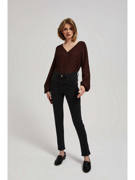 Moodo Črne slim kavbojke Moodo