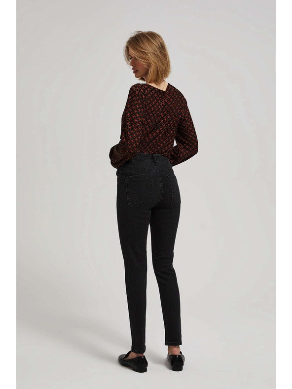 Moodo Črne slim kavbojke Moodo