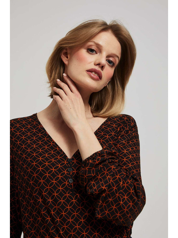 Moodo Bluza z geometrijskim vzorcem Moodo