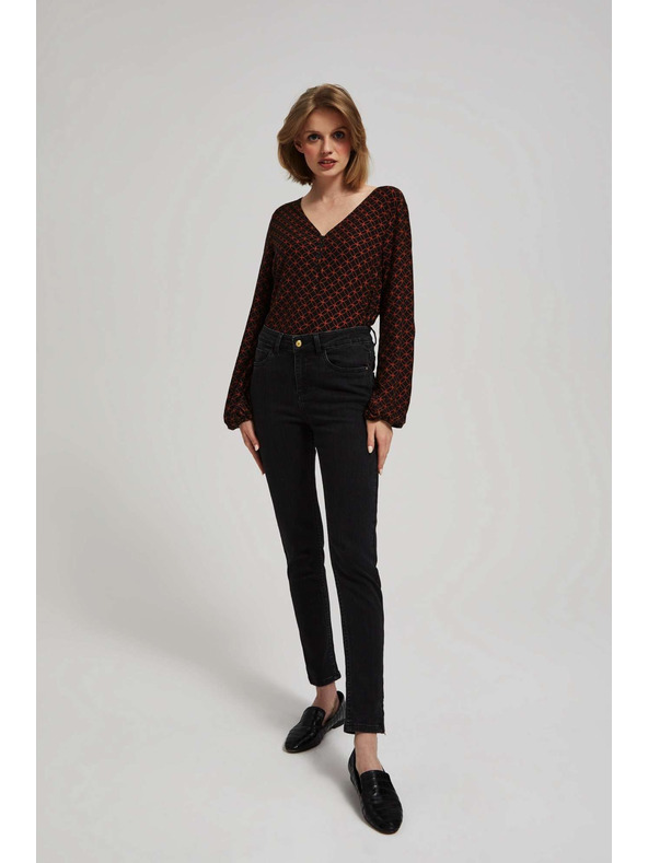 Moodo Bluza z geometrijskim vzorcem Moodo