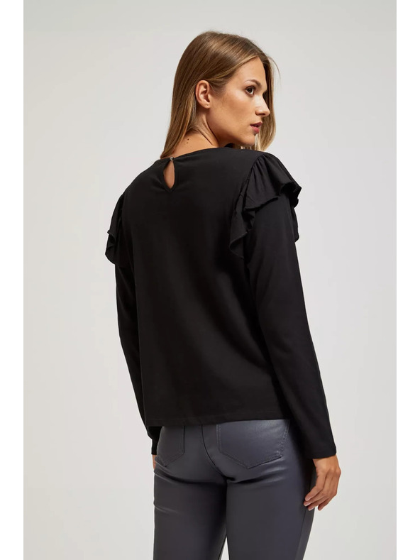 Moodo Črna majica z čipko Moodo