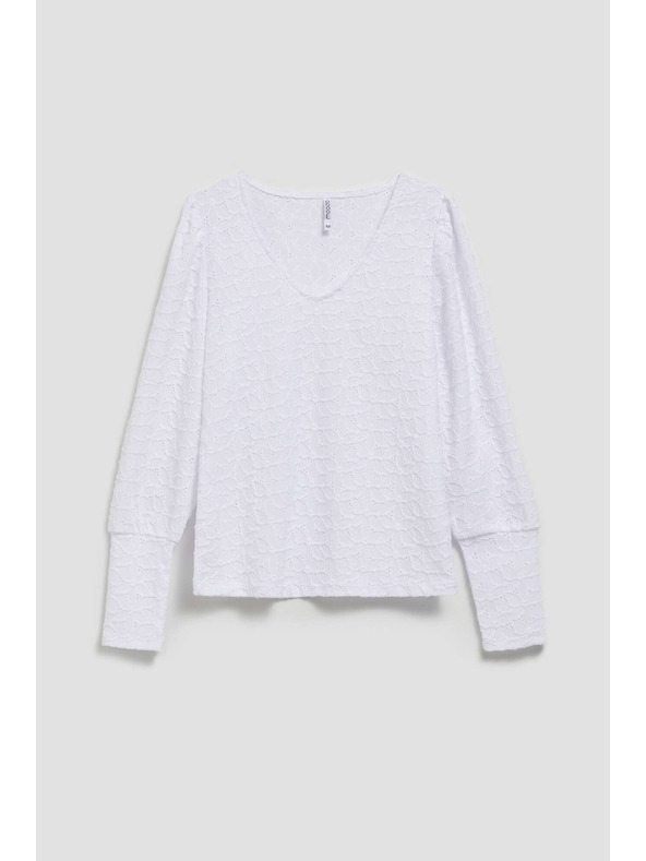 Moodo Azurna bluza z V-izrezom Moodo