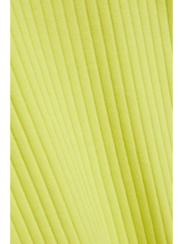 Moodo Rebrasta limeta bluza z visokim ovratnikom Moodo