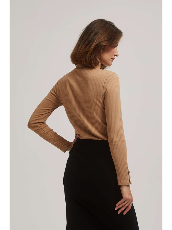 Moodo Rebrasta bluza z visokim ovratnikom Moodo