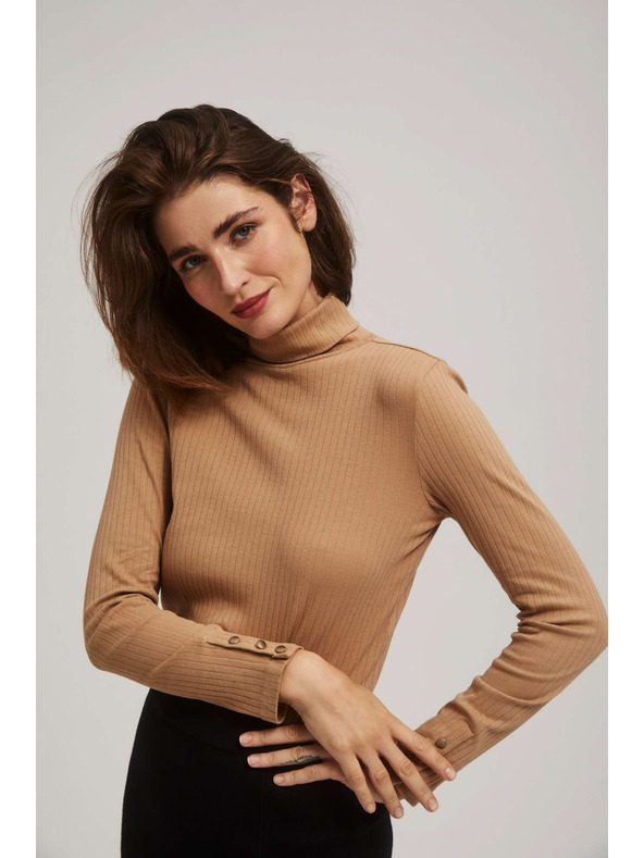 Moodo Rebrasta bluza z visokim ovratnikom Moodo