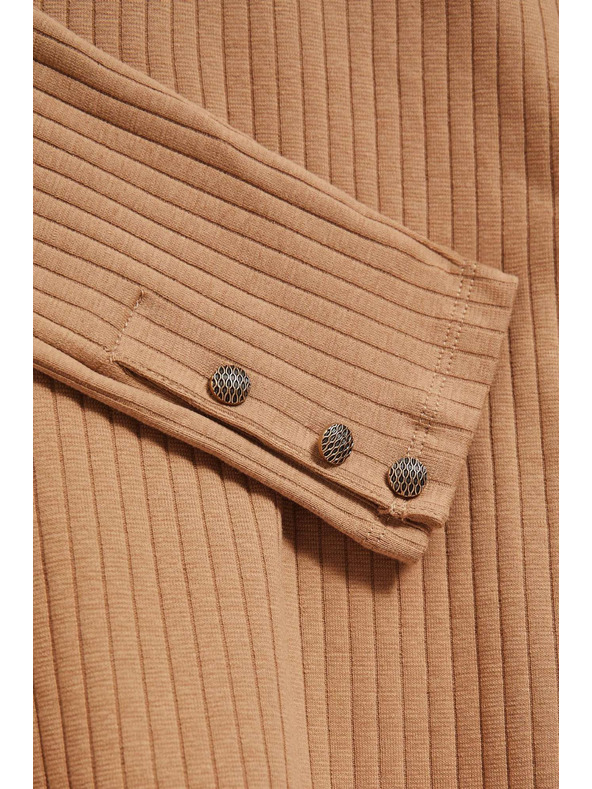 Moodo Rebrasta bluza z visokim ovratnikom Moodo