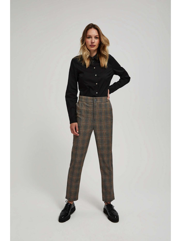 Moodo Sive kariraste hlače Moodo