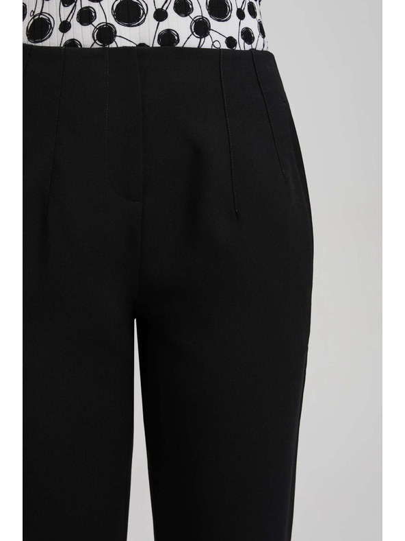 Moodo Črne hlače z ravnimi hlačnicami Moodo