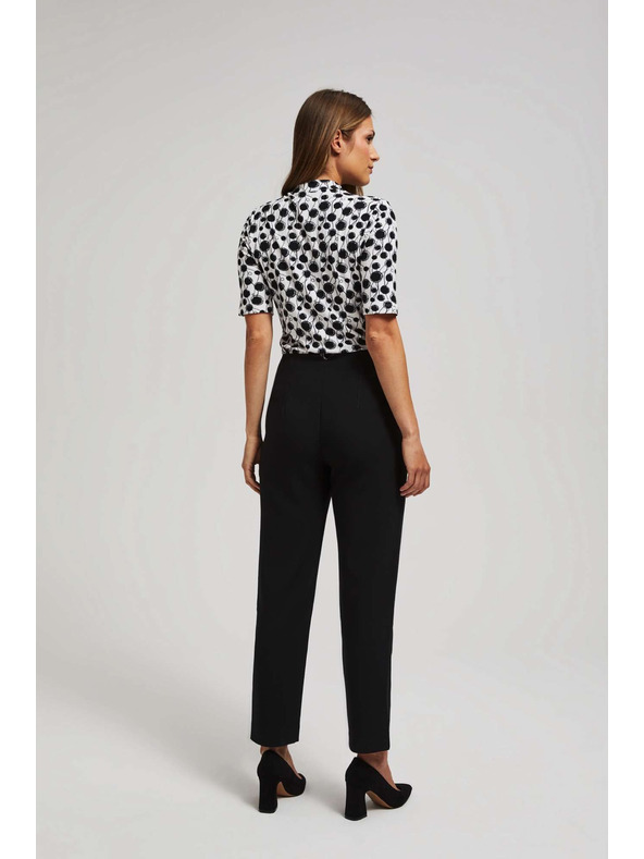 Moodo Črne hlače z ravnimi hlačnicami Moodo