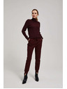 Moodo Kastanjeve hlače z vrvico Moodo