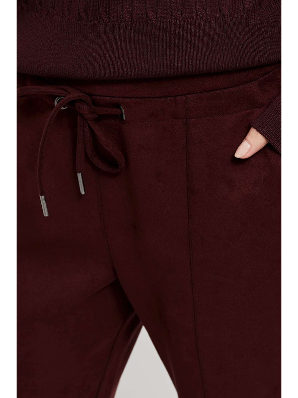 Moodo Kastanjeve hlače z vrvico Moodo