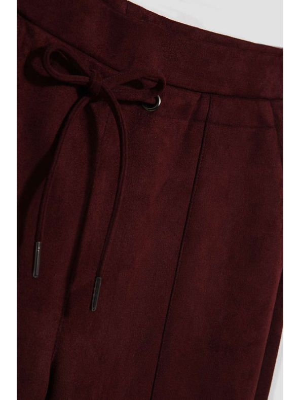 Moodo Kastanjeve hlače z vrvico Moodo