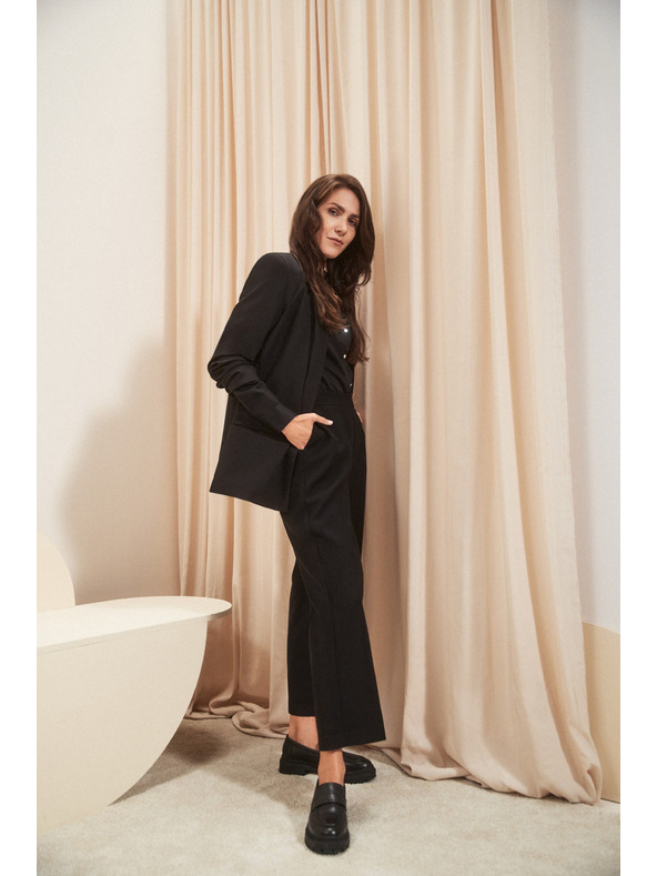 Moodo Gladke hlače z širokimi hlačnicami Moodo