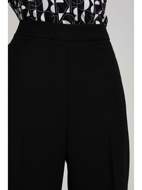 Moodo Gladke hlače z širokimi hlačnicami Moodo