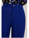 Moodo Modre hlače s strukturo in širokimi hlačnicami Moodo