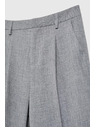 Moodo Formalne sive hlače z zavihljivimi hlačnicami Moodo