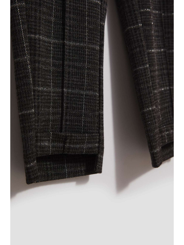 Moodo Črne kariraste hlače Moodo