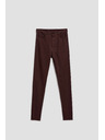 Moodo Voskane ozke kastanjeve hlače Moodo