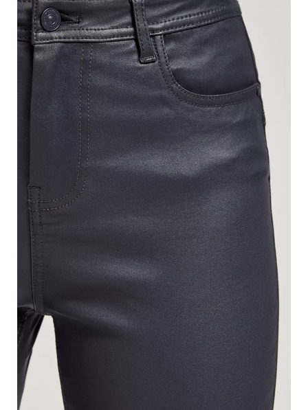 Moodo Voskane ozke sive hlače Moodo