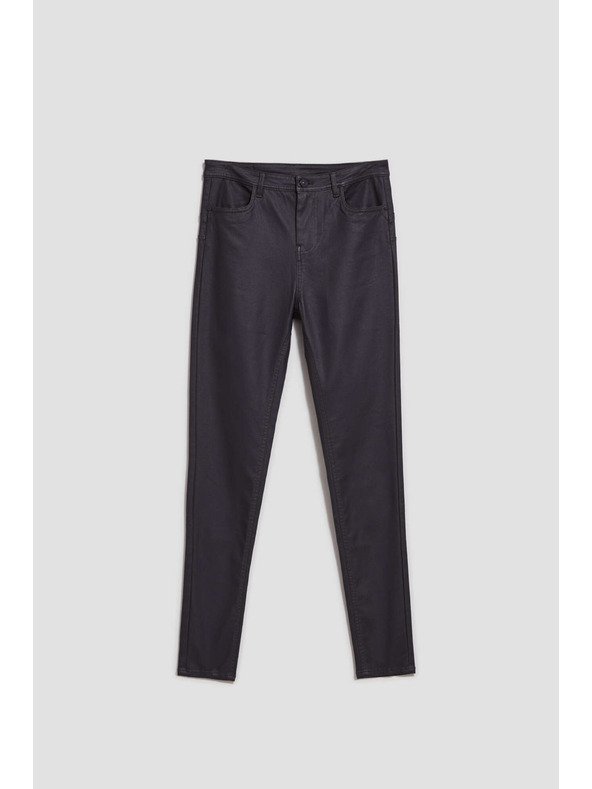 Moodo Voskane ozke sive hlače Moodo