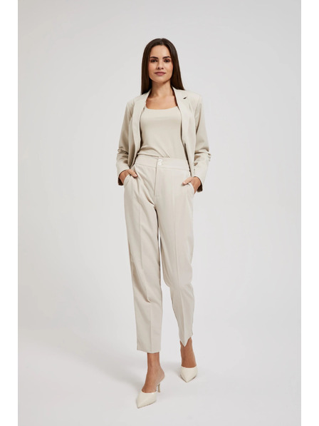 Moodo Gladke cigaretne hlače bež barve Moodo