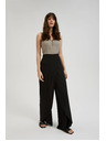 Moodo Črne hlače z širokimi hlačnicami Moodo
