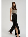 Moodo Črne hlače z širokimi hlačnicami Moodo