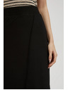 Moodo Črne hlače z širokimi hlačnicami Moodo
