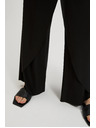 Moodo Črne hlače z širokimi hlačnicami Moodo