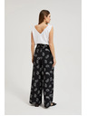 Moodo Črne hlače z nežnim vzorcem Moodo
