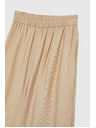 Moodo Bež hlače z širokimi hlačnicami in elastičnim pasom Moodo