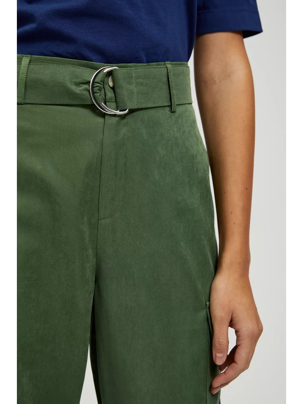 Moodo Khaki cargo hlače z zoženimi hlačnicami Moodo