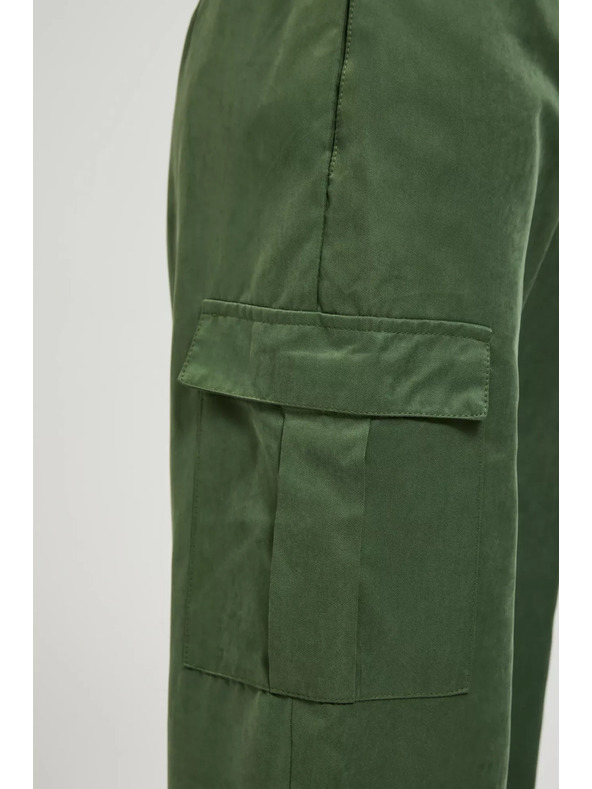 Moodo Khaki cargo hlače z zoženimi hlačnicami Moodo