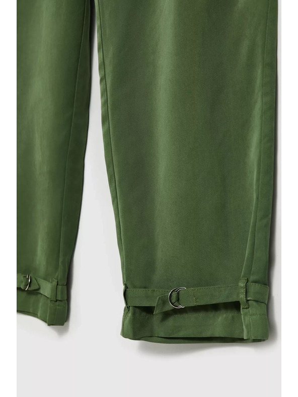 Moodo Khaki cargo hlače z zoženimi hlačnicami Moodo