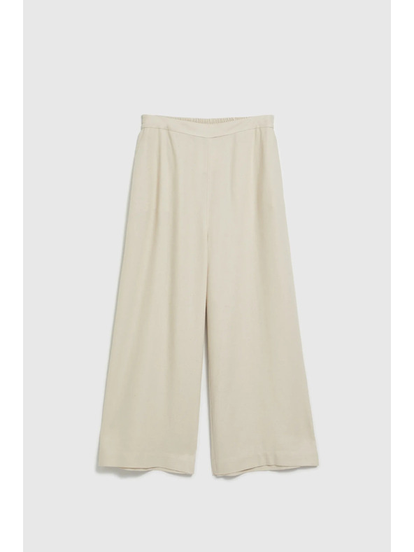 Moodo Lanene hlačno krilo bež barve Moodo