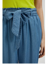 Moodo Modre lyocellove hlače s širokimi hlačnicami Moodo