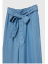Moodo Modre lyocellove hlače s širokimi hlačnicami Moodo