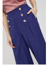 Moodo Vijolične hlače z dekorativnimi gumbi Moodo
