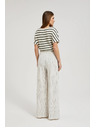 Moodo Lanene hlače prugaste bele Moodo