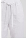 Moodo Gladke viskozne hlače bele Moodo