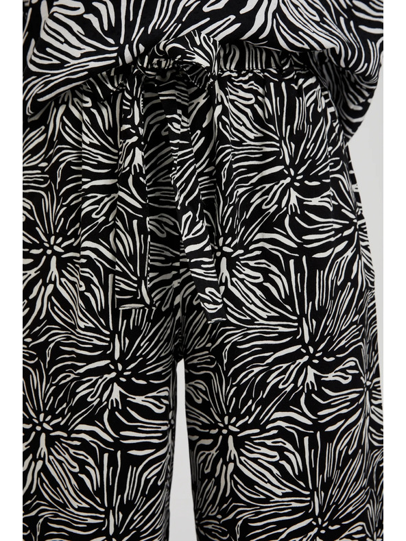 Moodo Črne hlačne krilo z vzorcem Moodo