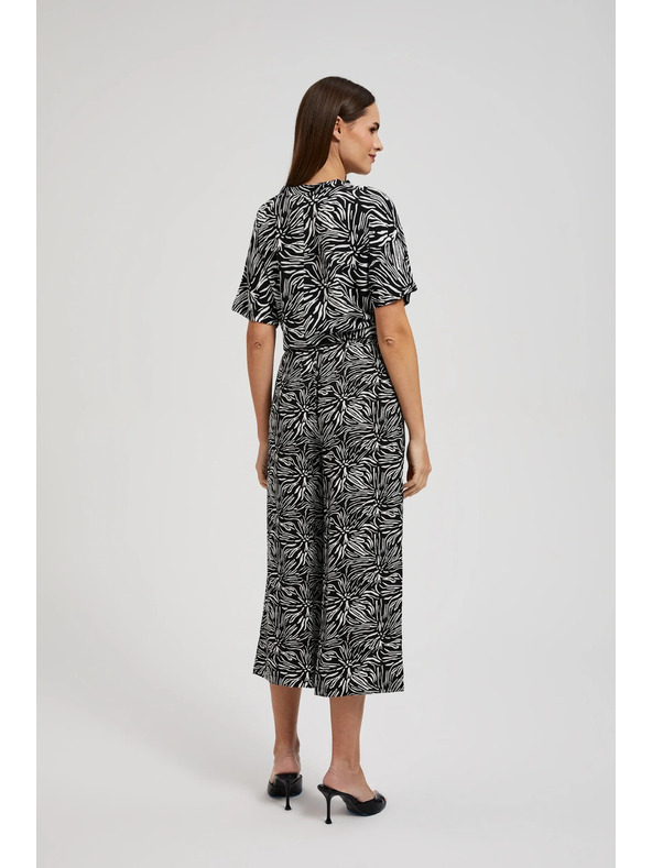 Moodo Črne hlačne krilo z vzorcem Moodo