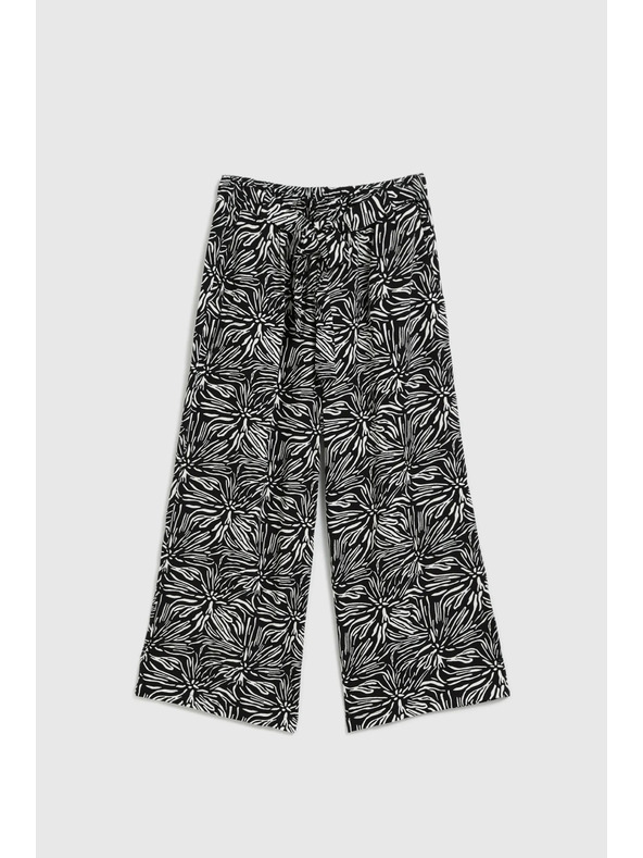 Moodo Črne hlačne krilo z vzorcem Moodo