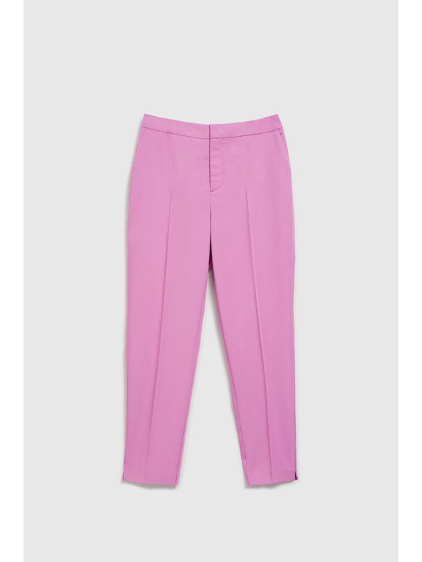 Moodo Formalne rožnate hlače v gubo Moodo