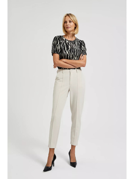 Moodo Elegantne bežne hlače z zožanimi hlačnicami in žepi Moodo